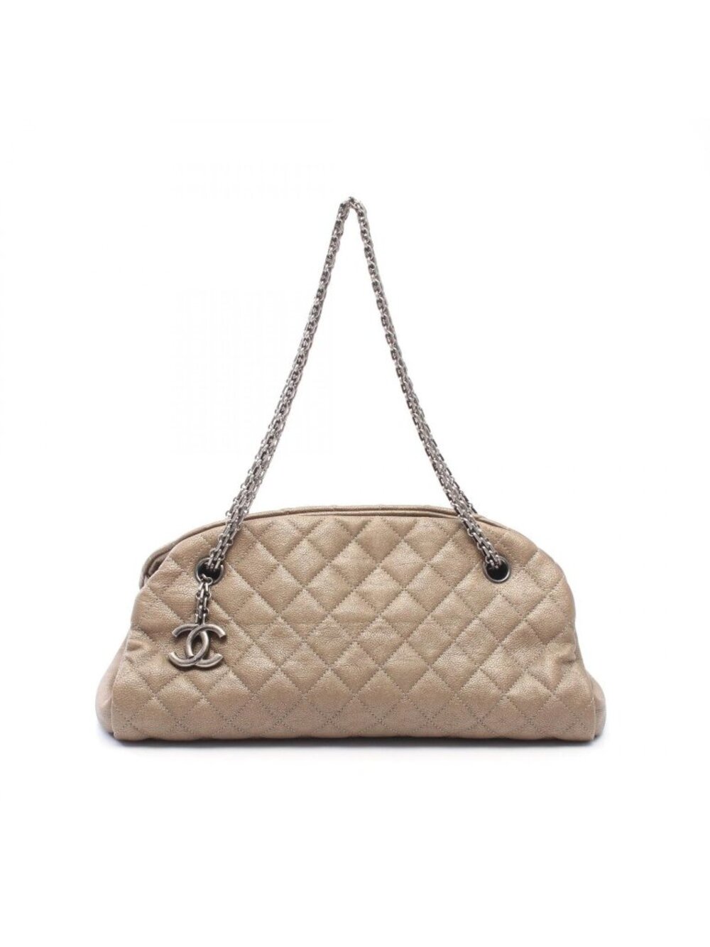 Chanel Shoulder Bag Quilted Mademoiselle Blanc Leather